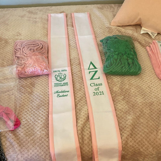 Delta Zeta Graduation Stoles