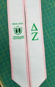 Delta Zeta Graduation Stoles