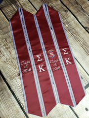 Customized Sigma Kappa Graduation Stoles