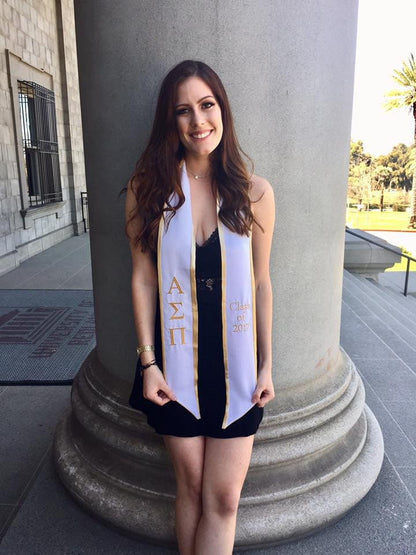 Custom Embroidered Greek Stole - Fraternity, Sorority, Officially Licensed, perfect personalized Keepsake for your College Graduate.