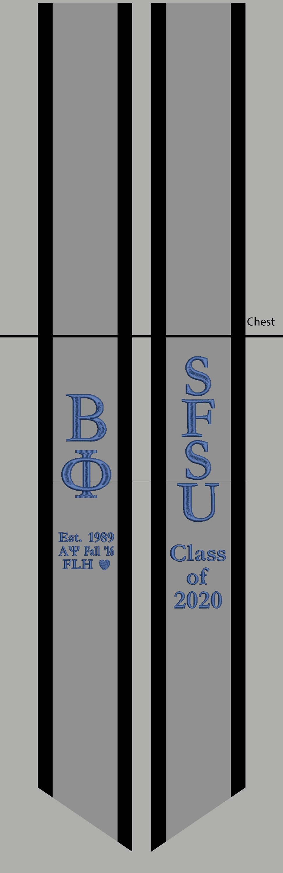 Beta Phi Graduation Stoles