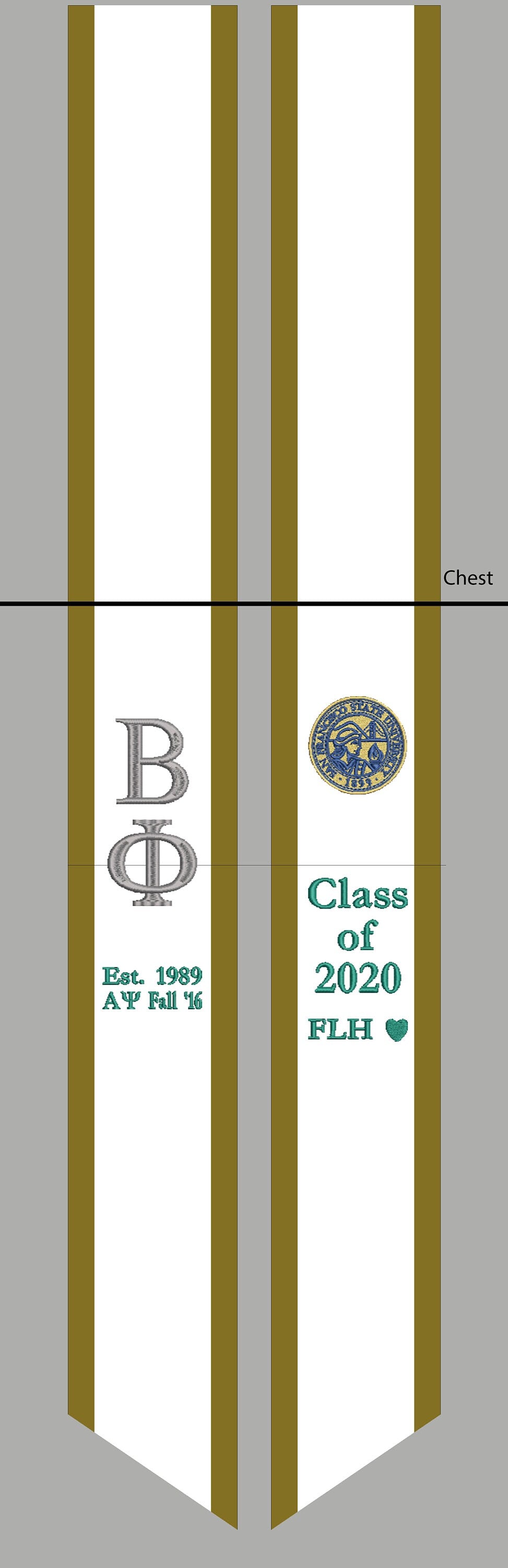 Beta Phi Graduation Stoles