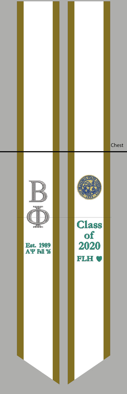 Beta Phi Graduation Stoles