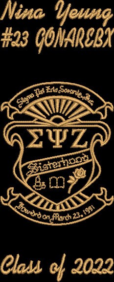 Sigma Psi Zeta Graduation Stoles