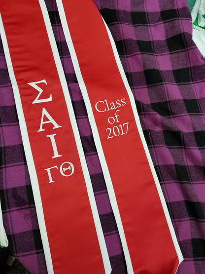 Sigma Alpha Omega Graduation Stoles