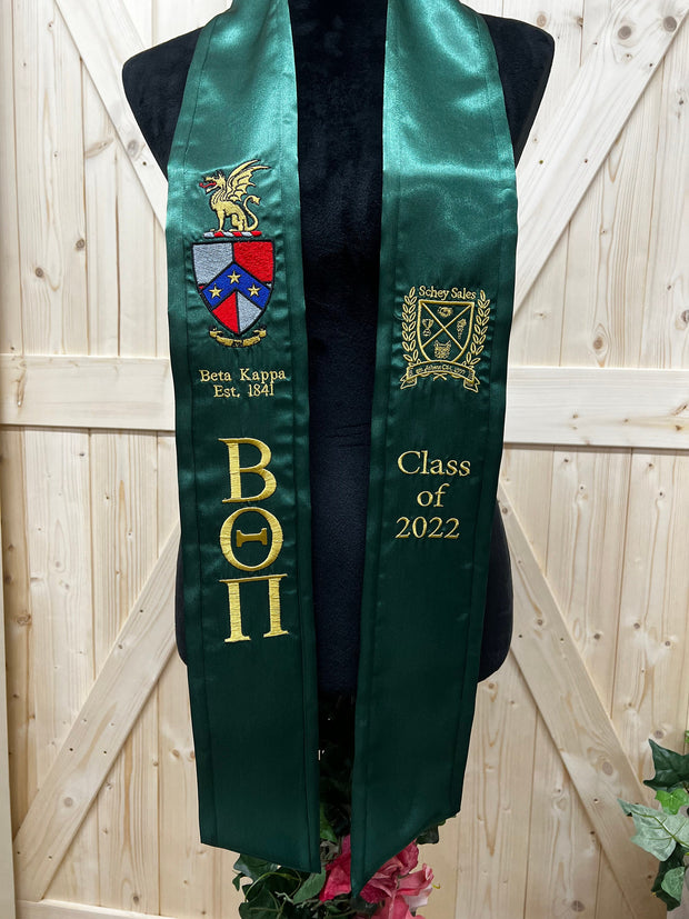 Beta Theta Pi graduation stoles