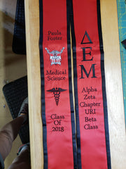 Delta Epsilon Mu Graduation Stoles