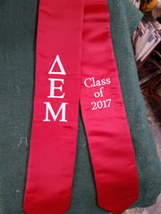 Delta Epsilon Mu Graduation Stoles