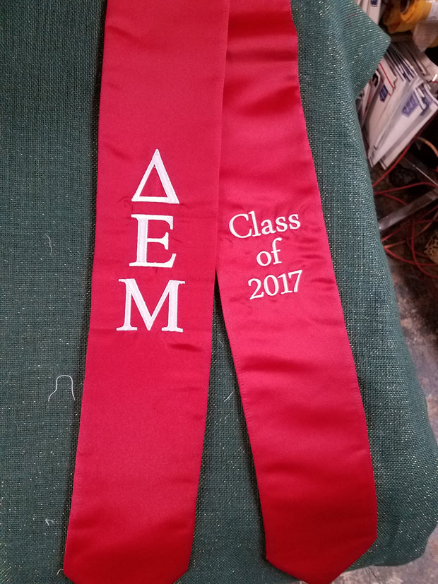Delta Epsilon Mu Graduation Stoles