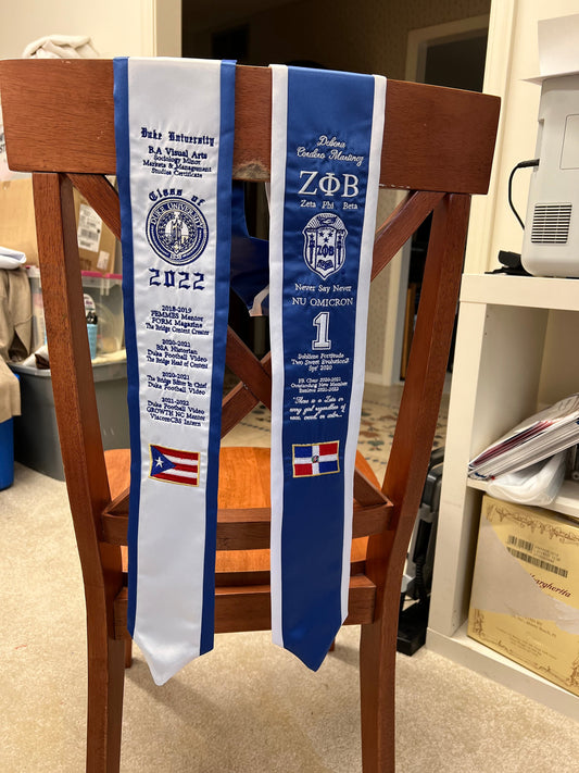 Zeta Phi Beta Graduation Stoles