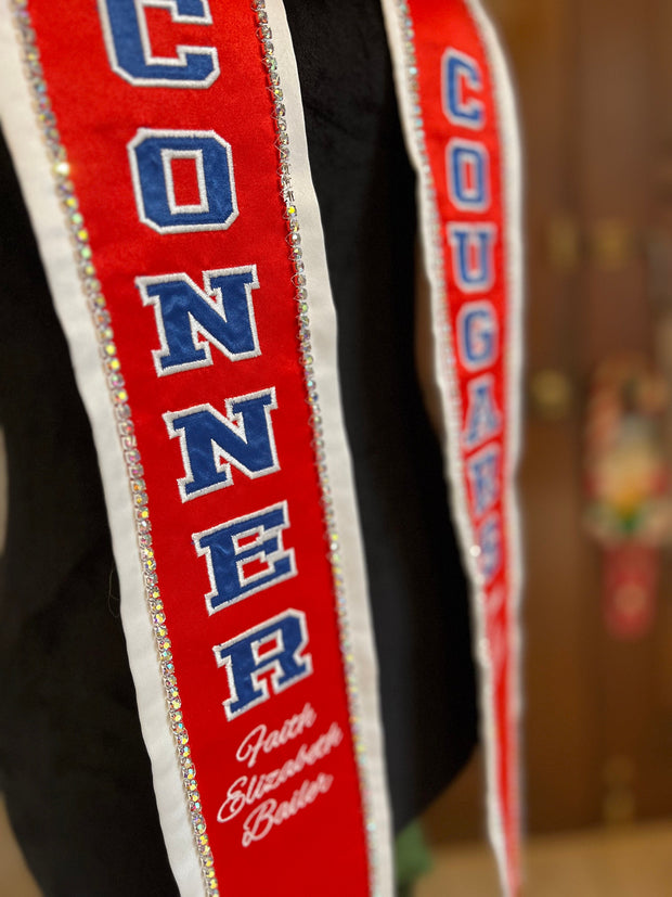 Applique / Rhinestone Graduation Stole