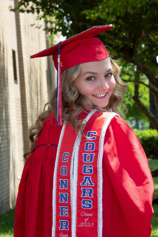 Applique / Rhinestone Graduation Stole