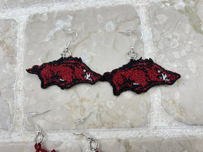 Arkansas Razorback Earrings
