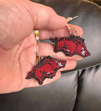 Arkansas Razorback Earrings