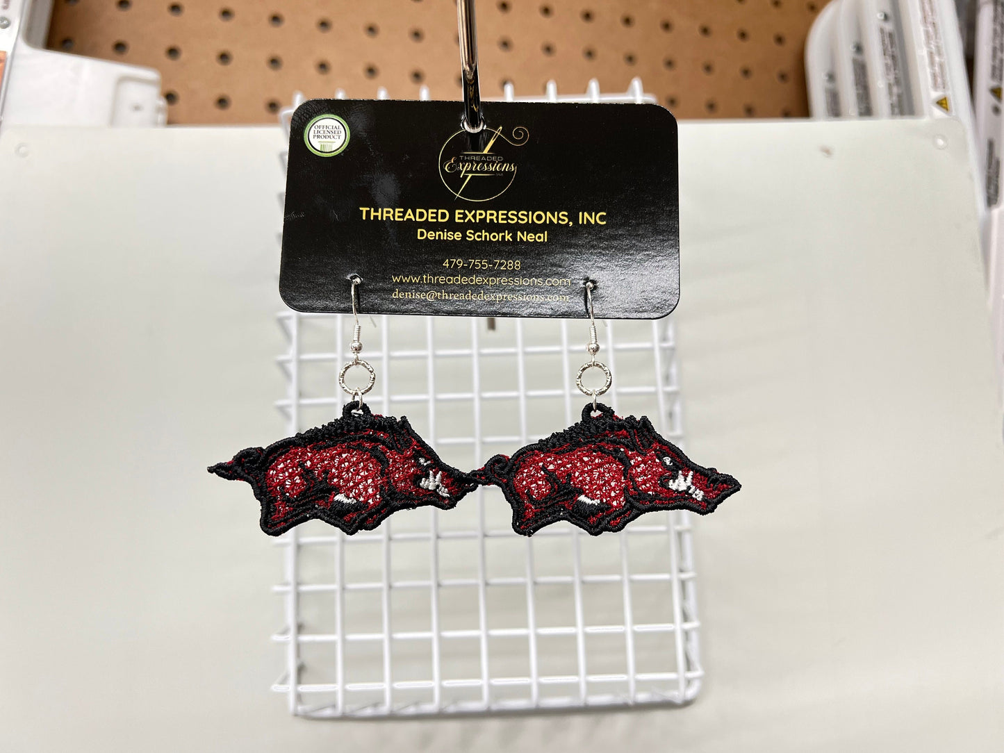 Arkansas Razorback Earrings