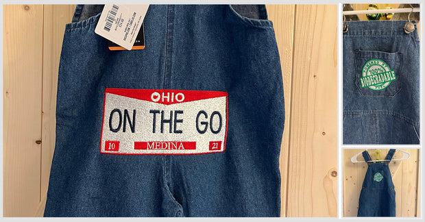 Custom Toddler Overalls with Birth License Plate