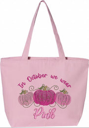 Large Zipper Tote Bag