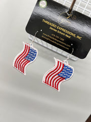 Patriotic Lace Earrings