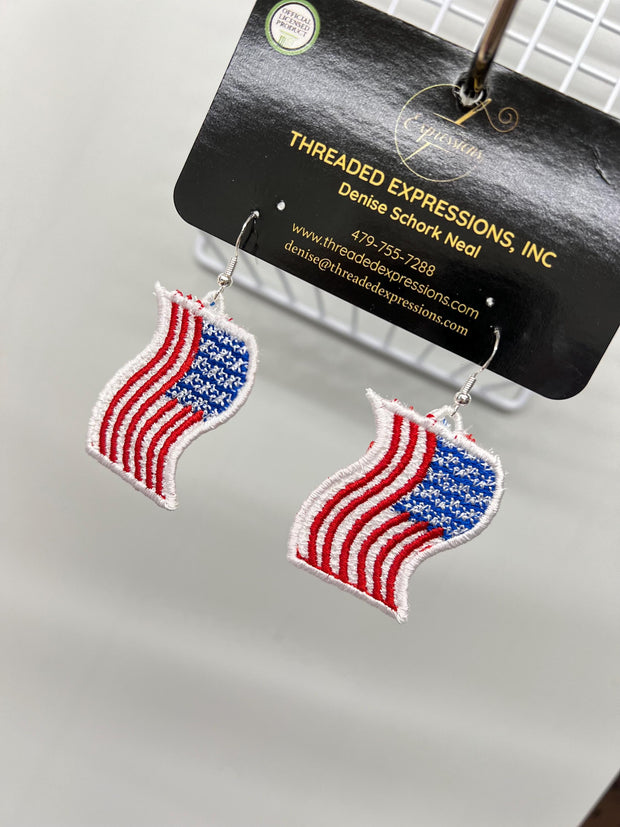 Patriotic Lace Earrings