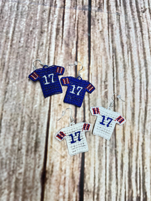 custom team lace earrings