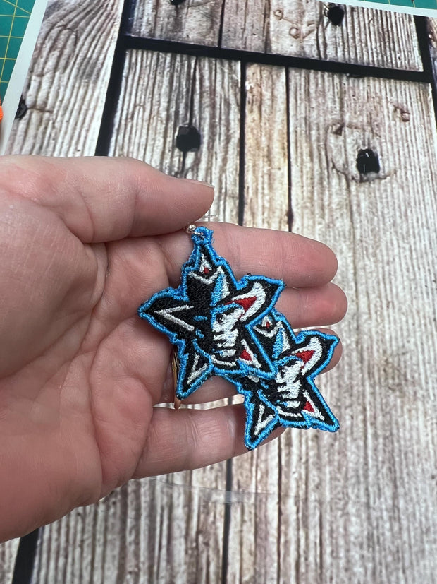 custom team lace earrings